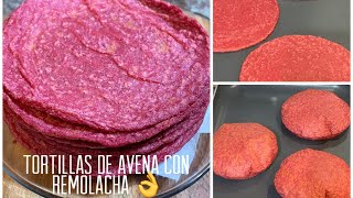 Saludables Tortillas De Avena Con Remolacha  Betabel… [upl. by Thorndike]