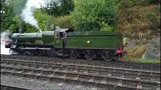 Hagley Hall Leaving Shed at Bewdley [upl. by Sillyrama753]