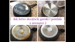 Łatwy i SKUTECZNY sposób na czyste garnki i patelnie z zewnątrz 🥘🍳Uporządkowana [upl. by Boaten]