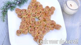 Airfryer Worst  Bladerdeeg kerst ster [upl. by Narhem595]