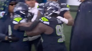 Seahawks Teammates Derick Hall amp Jarran Reed FIGHT MIDGAME on Sideline vs Bills [upl. by Maia]