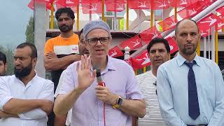 JKNC party Vice President Mr Omar Abdullah at Block Nuner of Ganderbalpart1 [upl. by Clough]