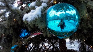 Visiting Bratislava Christmas Market in the Snow [upl. by Aicarg]