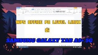 Install WPS Office PC Level on Android  Samsung Galaxy Tab A9 5G [upl. by Aramal]