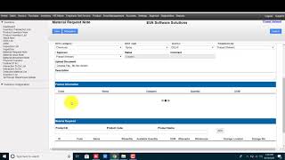 How to request material from warehouse  create material request note MRN in EVA ERP [upl. by Northrop40]