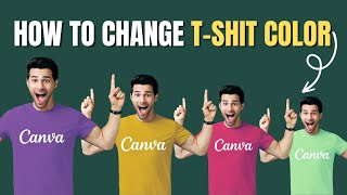 How To Change Clothes tshirt Color using Canva 2023  Canva [upl. by Seabrook]