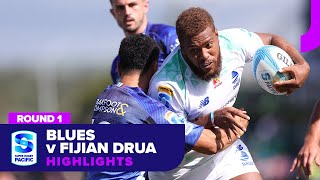 Blues v Fijian Drua Highlights  Round 1  SRP 2024 [upl. by Feil]