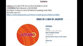 Lottario Odds 👀 💰💰👀💵💵💥💥👀 [upl. by Finlay]