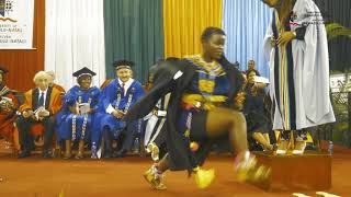 Graduate celebrates with traditional dance [upl. by Yenffit]