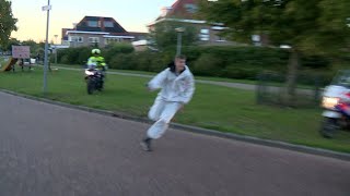 Real life Hunted op Urk jongeren rennen voor de politie weg [upl. by Silecara]