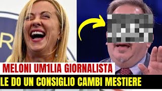 CLAMOROSA RISPOSTA DELLA MELONI CHE UM1L1A IL GIORNALISTA E FA DIVERTIRE IL PUBBLICO [upl. by Nee595]