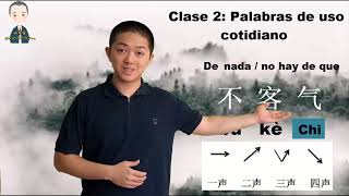 Aprender Chino gratis y fácil Estudiar chino principiantes Clase 2 Palabras de uso cotidiano [upl. by Neelyar]