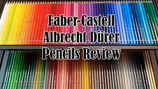 Faber Castells Albrecht Durer Watercolour Pencils 120 in a Fancy Wooden Case Swatching amp Artwork [upl. by Cence]