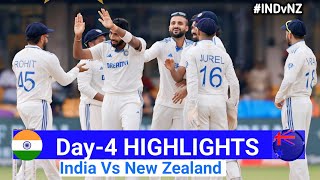 India Vs New Zealand 1st Test Day4 Highlight Match 2024  IND Vs NZ 1st test Day4 Match Today [upl. by Nojid]