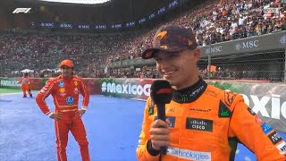 Lando Norris postRACE interview  2024 Mexico Grand Prix [upl. by Notterb]