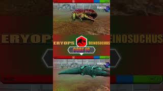 ERYOPS VS DEINOSUCHUS  JURASSIC WORLD THE GAME [upl. by Ysset521]