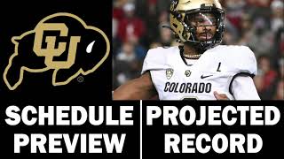 Colorado Football 2024 Schedule Preview amp Record Projection [upl. by Donald]