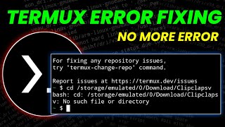 Fixing No Such File or Directory Error in Termux  By Technolex [upl. by Lelith600]