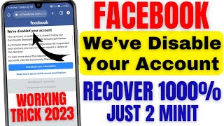 how to recover disabled facebook account 2023 without id  facebook disabled account recovery 2023 [upl. by Everara804]