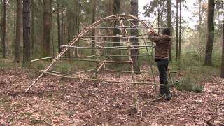 Building A Stone Age Hut As Survival Shelter [upl. by Ahsemrak]