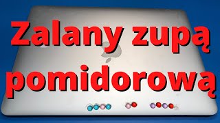 Macbook AIR  zalany zupą pomidorową [upl. by Malan]