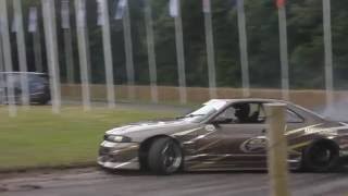 Nissan Skyline R33 Drift Fail STUCK in the mud [upl. by Annaj]