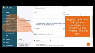 Innsjekk bruker til Pindena Innsjekk app [upl. by Aielam]