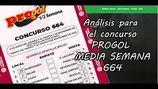 Progol Media Semana 664  Análisis completo [upl. by Resiak]