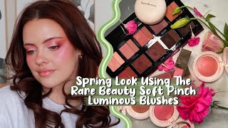 Trying The New Rare Beauty Soft Pinch Luminous Blushes amp Danessa Myricks Blooming Romance Palette [upl. by Chapell551]