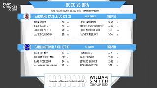 Barnard Castle CC 1st XI v Darlington R A CC 1st XI [upl. by Aicetal]