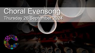 Choral Evensong  Thursday 26 September 2024  Chester Cathedral [upl. by Nutter]