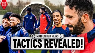 Amorims First Training Session Shows Player Roles  Man United News [upl. by Attenauq]