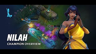 Nilah Champion Overview  Gameplay  League of Legends Wild Rift [upl. by Lietman958]