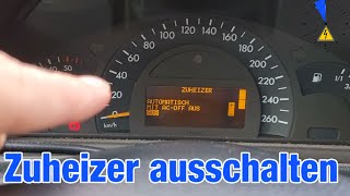 Zuheizer C Klasse W203 einschalten ausschalten  additional heater turn off on [upl. by Jeremiah]