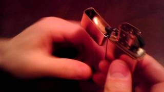 Zippo High Polished Brass Armor Click and Light [upl. by Ichabod474]