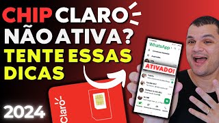 COMO CADASTRAR O CHIP DA CLARO QUE NÃO ATIVA SMS DA CLARO NÃO CHEGA NO CELULAR  RESOLVA 2024 [upl. by Anom]