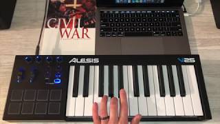 Avengers Main Theme  Dave Smith Mopho  Alesis V25 [upl. by Menard]