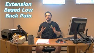 Extension Based Low Back Back Pain  Causes and Symptoms [upl. by Klara]