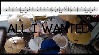 Paramore  All I Wanted  Drum Cover With TABS [upl. by Stauffer]