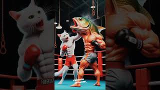 Hilarious SixPack Cats First Boxing Match Against Fish Foes  Amusing Ai Cat Story [upl. by Nnylecoj]