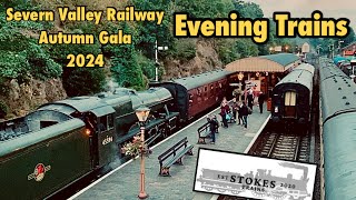 Severn Valley Railway Autumn Steam Gala  Evening Trains [upl. by Neils]