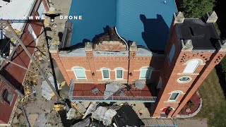 DERECHO DRONE FOOTAGE Damage in Toledo [upl. by Gnep]