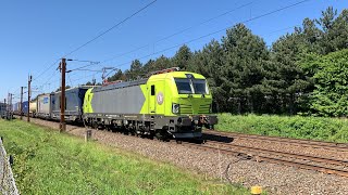 Godstog I Nyborg Nr 19 Green Cargo 193 Hectorail 193 betonelementer￼ [upl. by Sito]