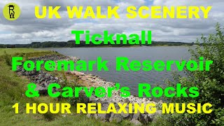 Ticknall Foremark Reservoir amp Carver’s Rocks Walk Scenery 1 Hour Relaxing Music Ambient Background [upl. by Nnylecyoj]