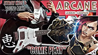 Arcane Season 2  Come play GUITAR COVER  Stray Kids Young Miko amp Tom Morello  League of Legends [upl. by Blanchette]