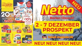 NETTO MARKEN DİSCOUNT Prospekt Werbung  Prospekt Gültig von 02122024  Rabatt Angebote DE [upl. by Eki]