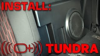 Toyota Tundra Crewmax Complete Sound Solution  Installation [upl. by Hardi]