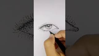 pointillism painting 👁️ drawing pointilism black white eye shorts [upl. by Giess]