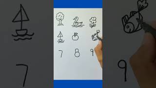 😳Creative and Easy Drawing from Numbers for Kids  Preschool Learning 🏫💥 magicalminds [upl. by Alyhs]