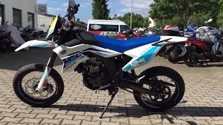 Mondial SMX 125i Supermoto  Motard Blue  Walkaround Detailpics and more [upl. by Morehouse]